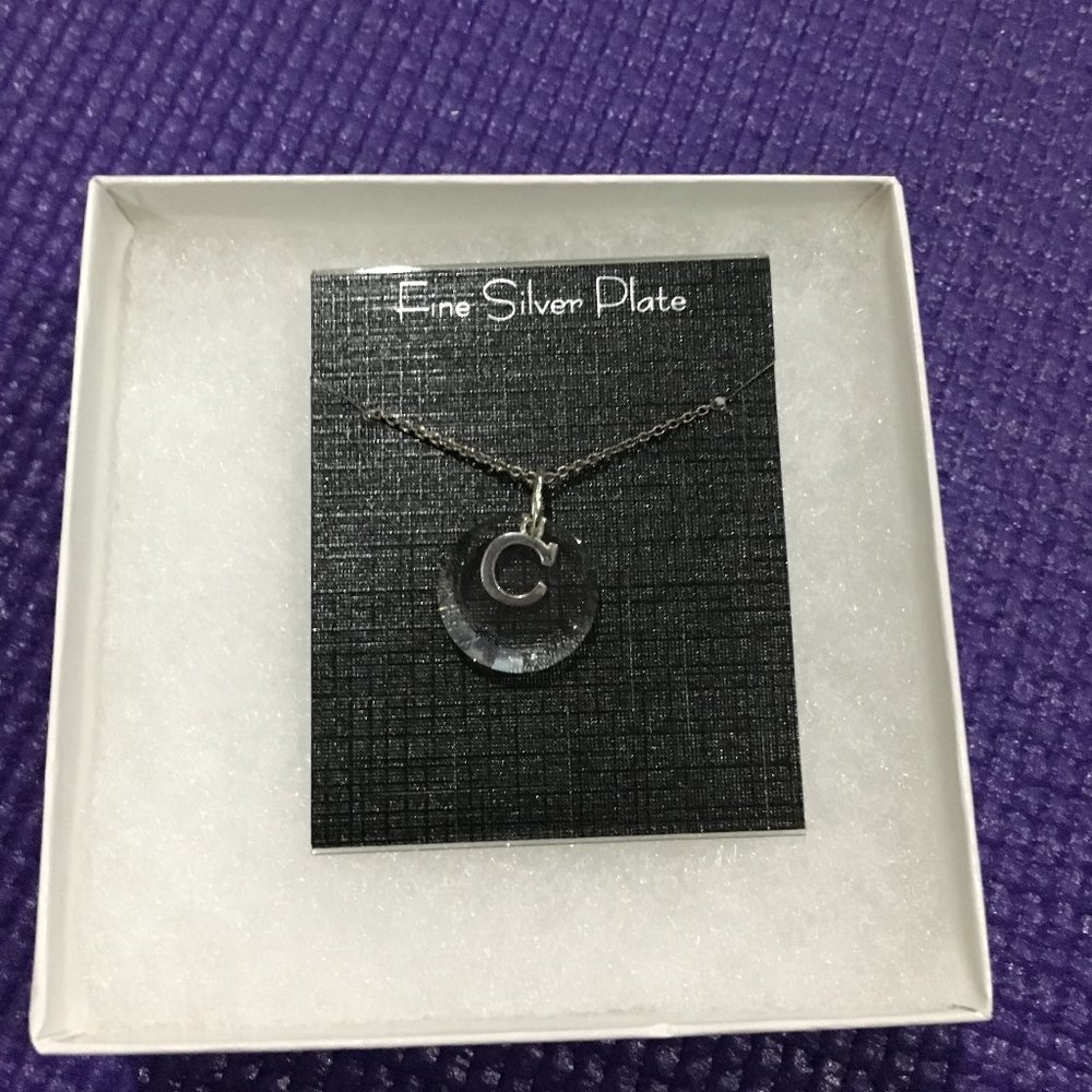NEW Silver C Initial Pendant